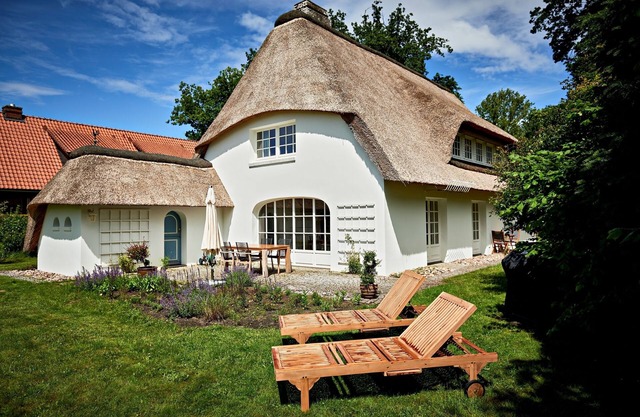 Thatched-roof villa with a view of nature - 160m² of pure relaxation - sauna - g