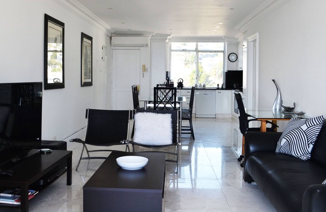 The apartment offers stunning views of the famous Camps Bay beach.