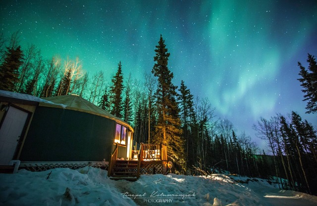 The Aurora Yurt ~ A Deluxe Mountain Getaway Above Fairbanks With Great Views