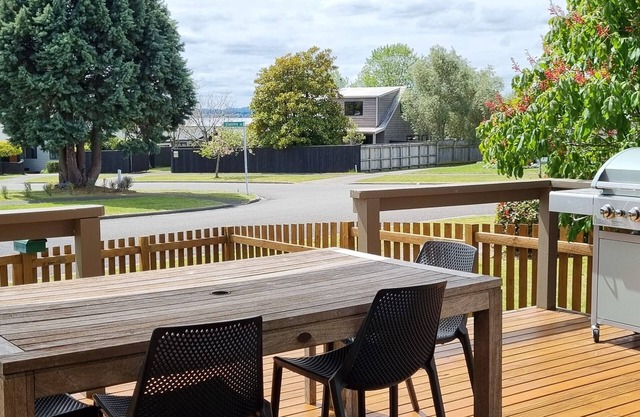The Bach in old Wharewaka well located for a fabulous lake holiday.