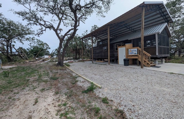The coastal cabin ready for your family, friends, and your furry family members.