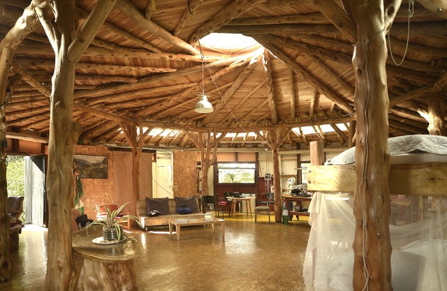 The EcoRoundhouse Cottage is a country retreat.