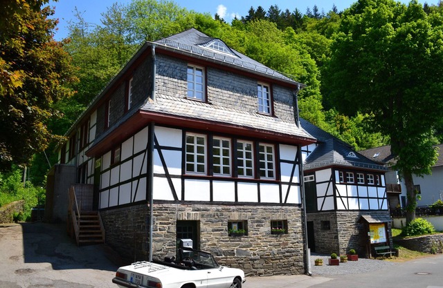The former caretaker's house in Denkmalgeschuetzen Fachwerkgebaeude