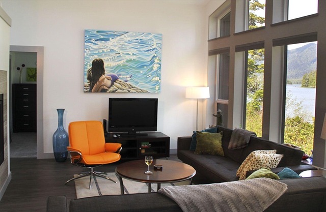 The Getaway, A contemporary home on private 2 acre waterfront property.