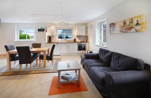 The Nordbusch apartment in the idyllic harbor village of Nesse is perfect for an unforgettable vacation with your loved ones.