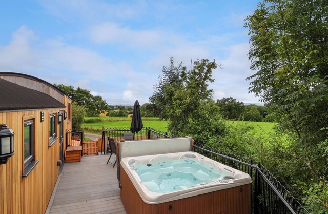 THE VIEW, pet friendly, with hot tub in Bangor-On-Dee