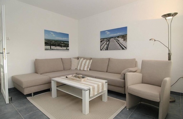 This apartment on the mezzanine floor offers plenty of space for 3 people.