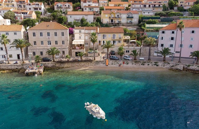 This beautiful house is located on a hill and in Medvinjak, a suburb of Korcula.