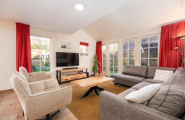 This comfortable luxury villa is located on vacation park Buitengoed Het Lageveld.