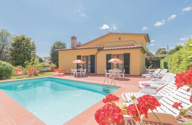 This modern and spacious vacation villa with large garden and private pool is located in the residen