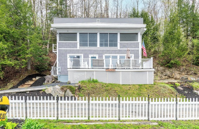 This newly renovated lake house is the perfect year-round getaway.