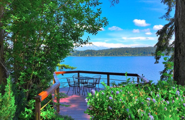 This Whidbey Island waterfront vacation home is your own private resort.