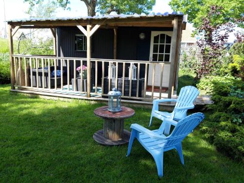 Tinyhouse NATUURHUISJE met veranda Bij de Molen tussen Alkmaar en Hoorn