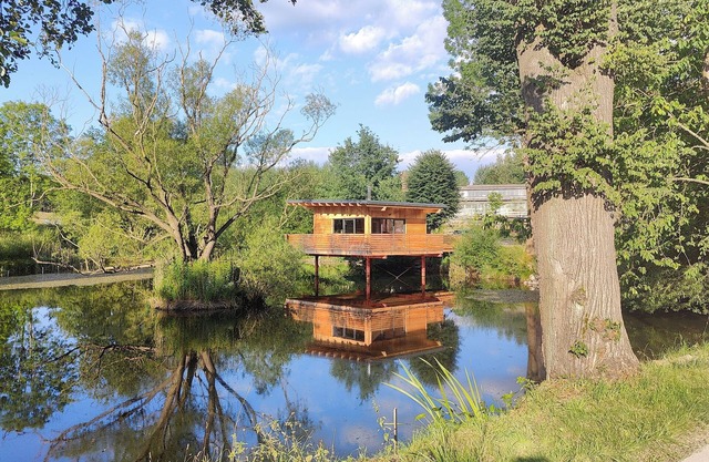 TinyHousebeiDresden spektakuläres winziges Häuschen auf Stelzen im Pferdeteich, Kaminofen, umlaufende Terrasse - Nähe Sächsische Schweiz