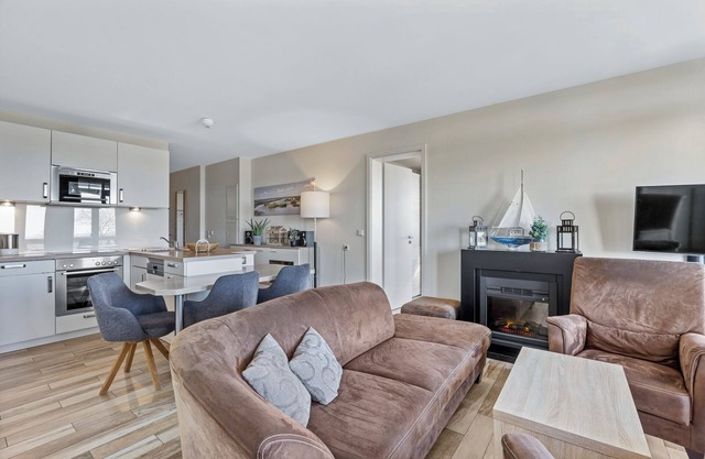 Tolle Ferienwohnung in Strandnähe mit Sauna, Strandkorb u. Balkon mit Meerblick