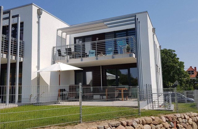 Top vacation apartment near the beach with a great view of the water and Stralsund