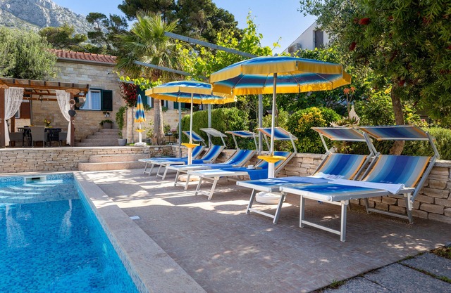 Traditional stone villa to enjoy sea, sun, silence, heated pool, and sea view
