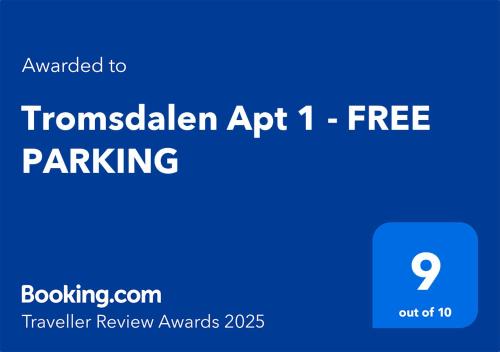 Tromsdalen Apt 1 - FREE PARKING