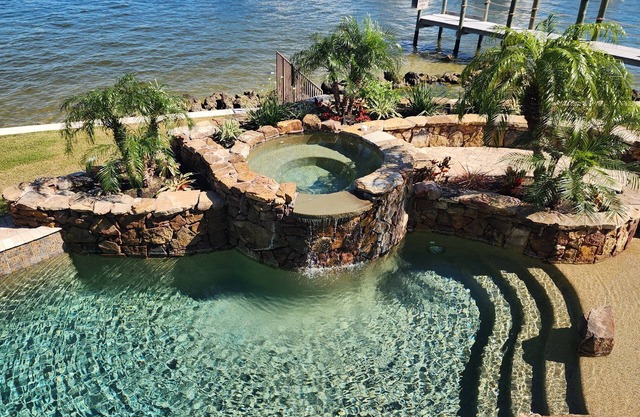 █ Tropical Island Hacienda █ Bayfront Luxury Estate with Exotic Pool & Hot Tub