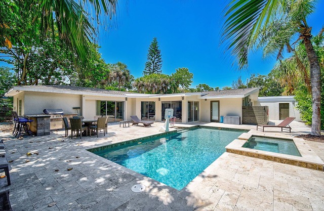 Tropical Siesta Key Home with Incredible Pool, Hot Tub, and Patio!