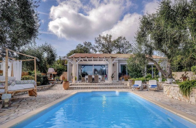 Tucked away in the olive groves just above Marmari beach, in one of the most sought-after locations