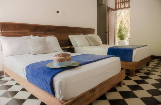 Twin Room With Terrace + Pool at a Colonial House