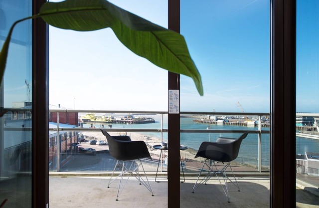 Two room apartment overlooking the harbor