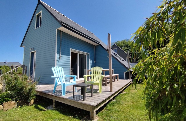 Ty Glaz - Wooden house 2 bedrooms 🔑 800m from port/beaches - Pink Granite Coast