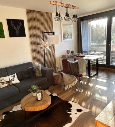 U jelena Harrachov - rodinný apartmán u lesa s garáží