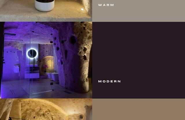 Unique Natural Cave Chambers With Modern Comfortable Style,In Downtown Matera