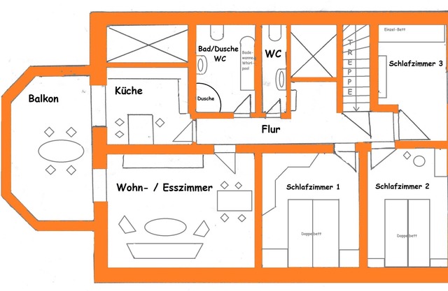 Upscale furnishings in Schulzendorf near Zeuthen, Sandke vacation apartment
