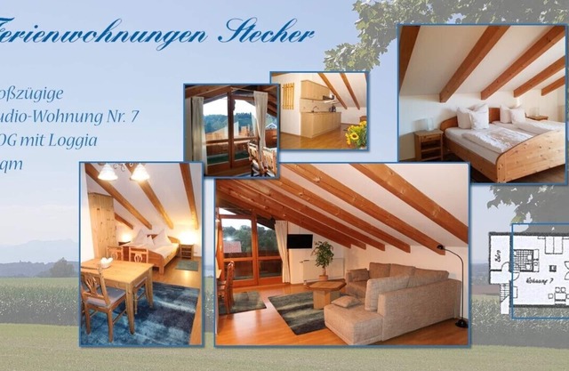 Vacation apartment 7, 43 sqm, spacious studio on the top floor with loggia