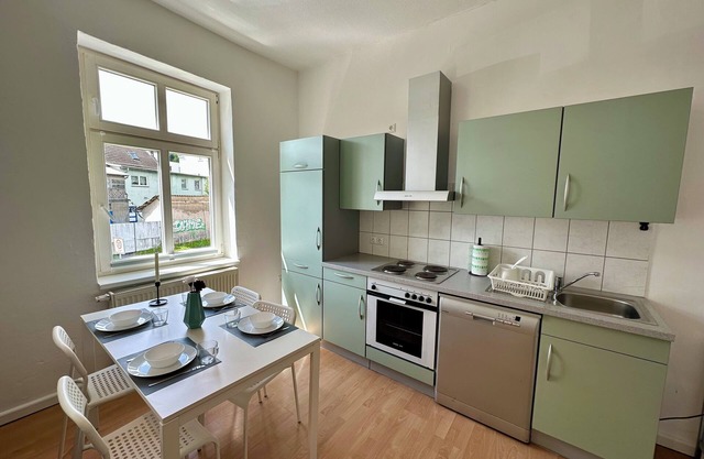 Vacation apartment with a good balance between coziness and functionality.