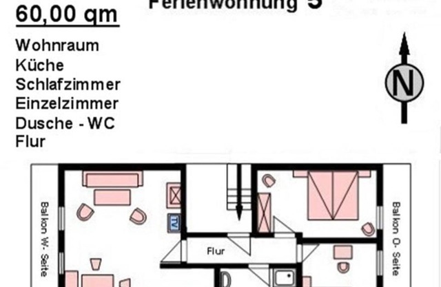 Vacation apartment no. 5 (1 bedroom) - House Marina