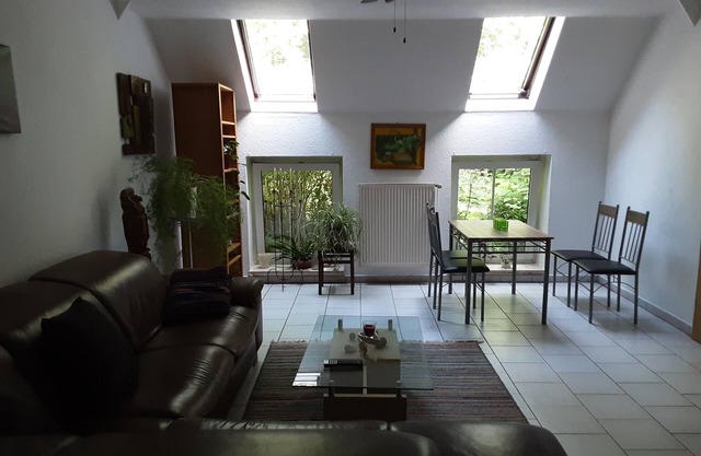 Vacation apartment surrounded by deciduous forest and pasture