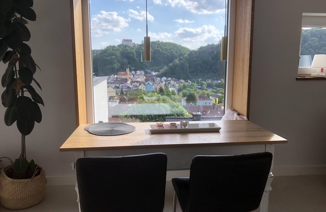 Vacation apartment with well-kept oak parquet flooring and ventilation system for up to 4 people