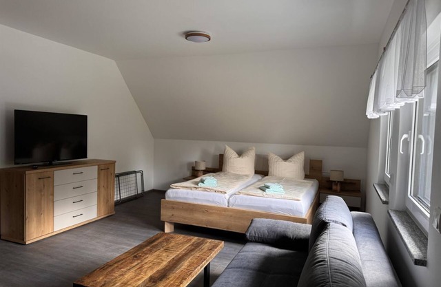 Vacation apartment "Himmelsleiter", living/bedroom - Ferienhaus Barbarine