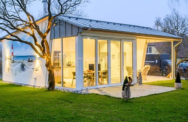 Vacation home in Krummin with sauna and hot tub