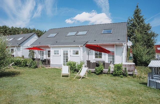 Vacation homes island Usedom house Milo 5 -view of the Achterwasser- sauna, whirlpool