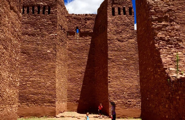 View the Manzano Mountains and visit Salinas Pueblo Missions National Monument