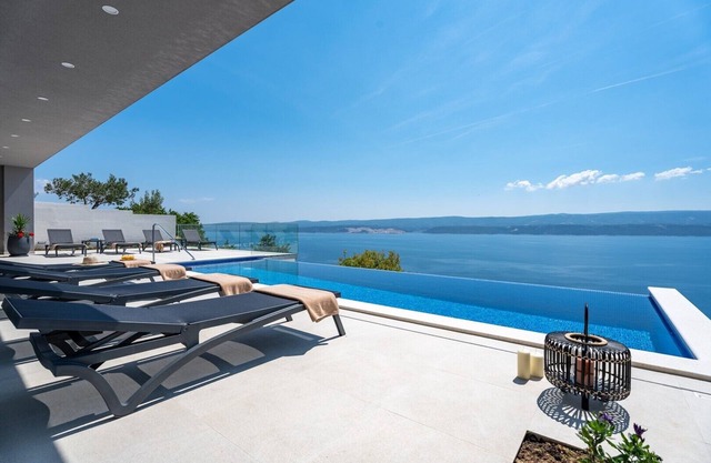 Villa Admira Maria with a heated pool and sea views