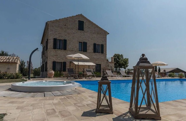 Villa Anita, framed in the rolling hills of the Le Marche