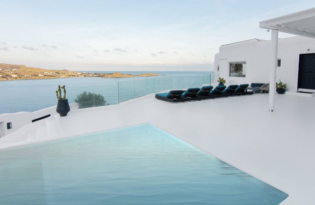 Villa Azure 5 minute walk from the beach Nammos panoramic view of the Aegean Sea