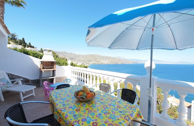 Villa close to beach with large south-facing terraces and stunning sea views