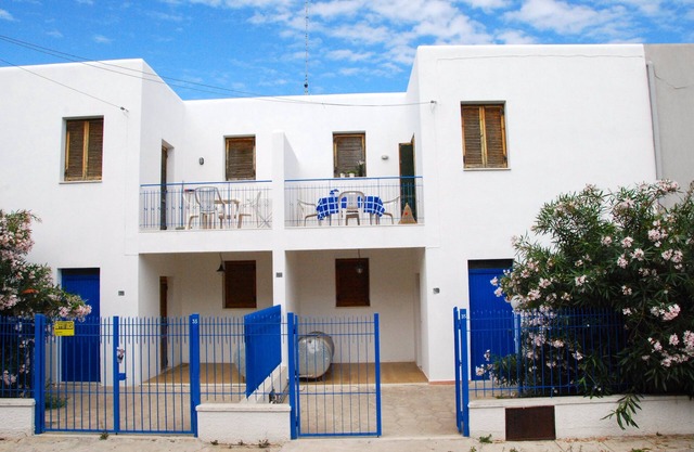 Villa elios. Parking in front of the property.