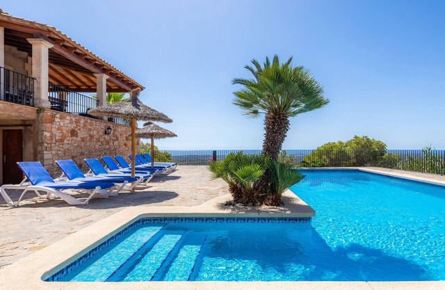 Villa "Es Puig" with Mountain and Sea Views, Balcony, Terraces, Garden & Pool