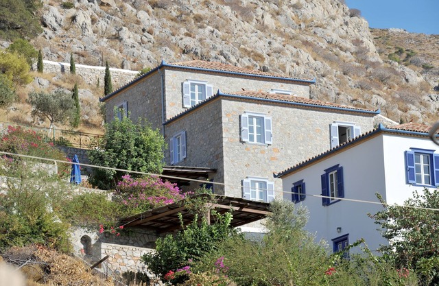 Villa Fivos Recommended For Families. Is A Detached Stone House Near Sea Side