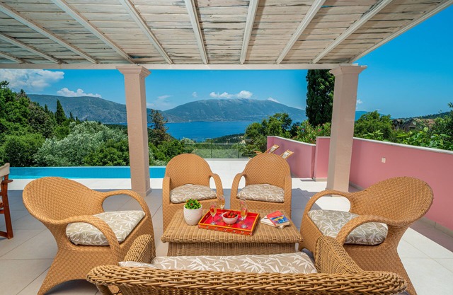 Villa Helios 3-Bedroom with Private Pool, sea view. Just 5 Minutes from Fiskardo