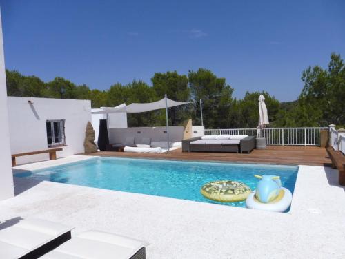 Villa in Cala Tarida with Private Pool & Sea View