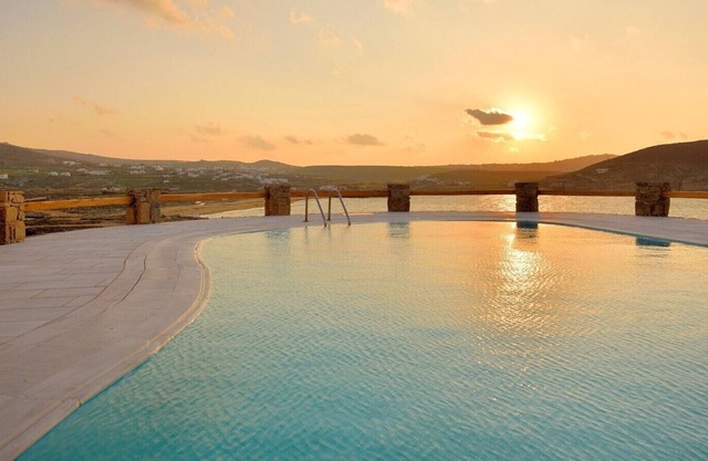 Villa Juliet, beautiful beachfront villa in Mykonos with amazing sunset view by Elite Estates.